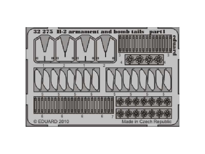 Il-2 armament and bomb tails 1/32 - Hobby Boss - image 1