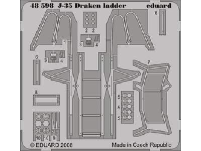 J-35 Draken ladder 1/48 - Hasegawa - image 1