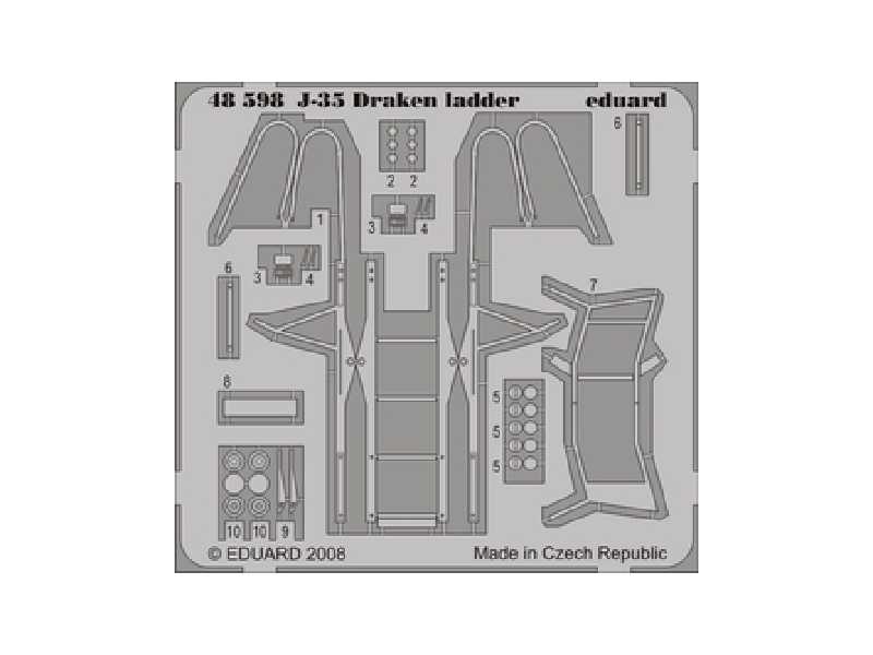 J-35 Draken ladder 1/48 - Hasegawa - image 1