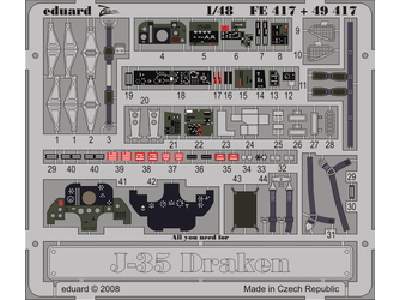 J-35 Draken S. A. 1/48 - Hasegawa - - image 1