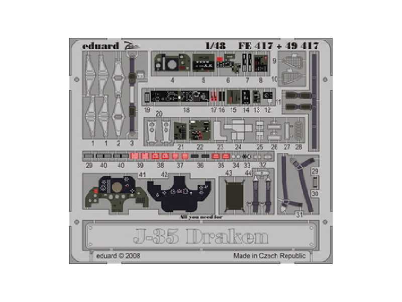 J-35 Draken S. A. 1/48 - Hasegawa - - image 1