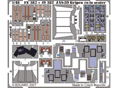 JAS-39D Gripen Two-seater S. A. 1/48 - Italeri - image 2