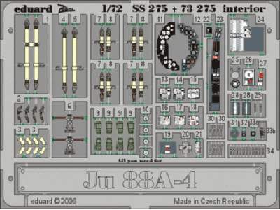 Ju 88A-4 interior 1/72 - Hasegawa - image 1