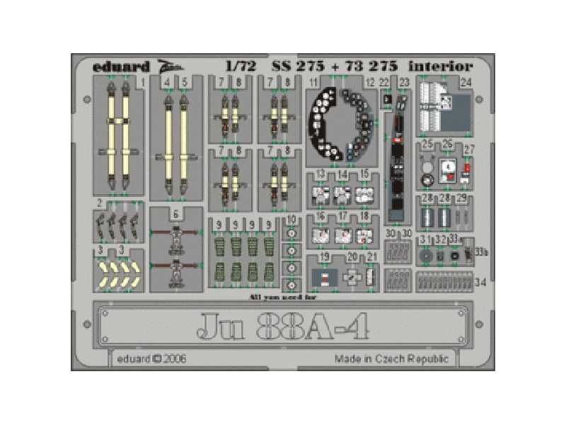 Ju 88A-4 interior 1/72 - Hasegawa - image 1