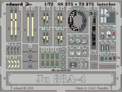 Ju 88A-4 interior 1/72 - Hasegawa - image 1