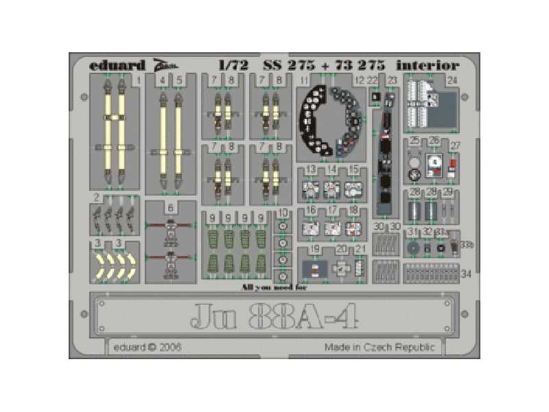 Ju 88A-4 interior 1/72 - Hasegawa - image 1