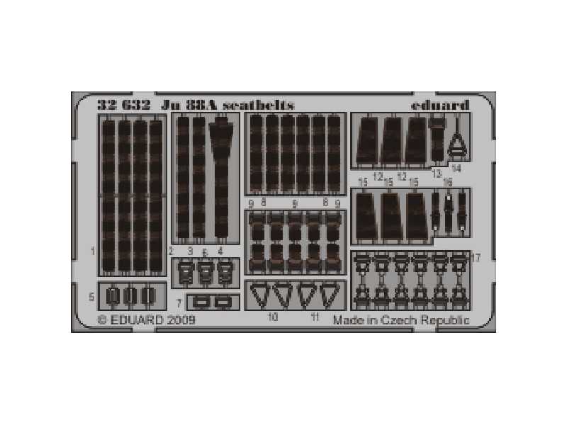 Ju 88A seatbelts 1/32 - Revell - image 1