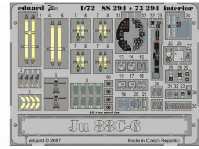 Ju 88C-6 interior S. A. 1/72 - Hasegawa - image 1