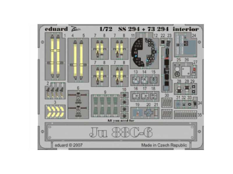 Ju 88C-6 interior S. A. 1/72 - Hasegawa - image 1