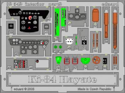 Ki-84 Hayate interior 1/32 - Hasegawa - image 1