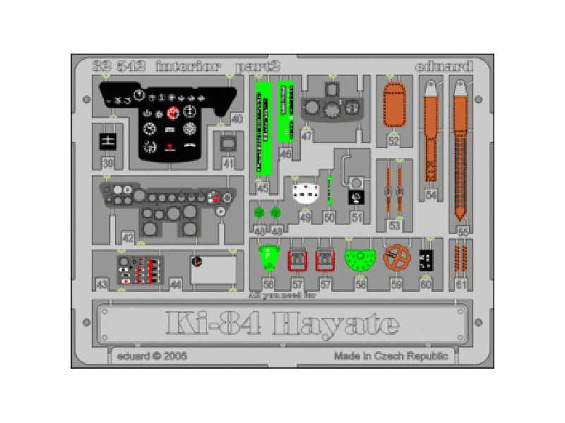 Ki-84 Hayate interior 1/32 - Hasegawa - image 1