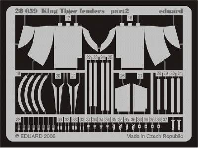 King Tiger fenders 1/48 - Tamiya - image 3