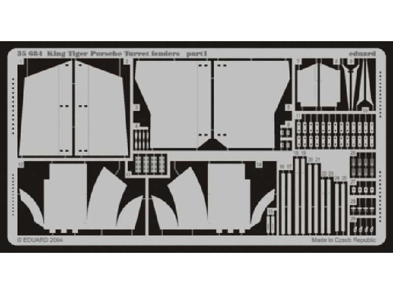 King Tiger Porsche fenders 1/35 - Dragon - image 1