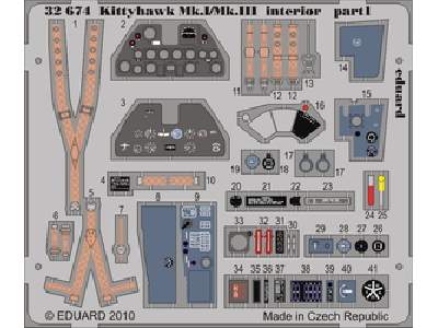 Kittyhawk Mk. I/Mk. III interior S. A. 1/32 - Hasegawa - image 1