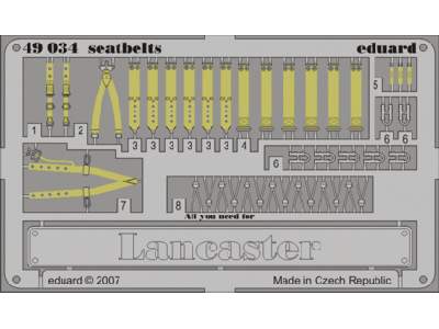 Lancaster seatbelts 1/48 - Tamiya - image 1