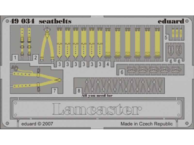 Lancaster seatbelts 1/48 - Tamiya - image 1