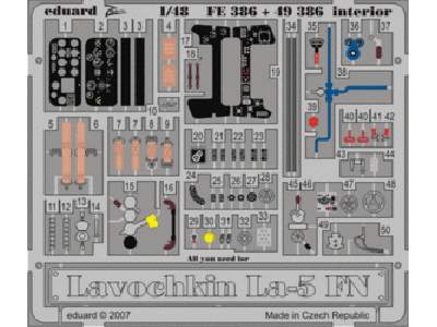 Lavochkin La-5FN interior S. A. 1/48 - Zvezda - - image 1