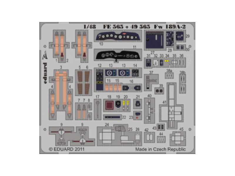 Fw 189A-2 interior S. A. 1/48 - Great Wall Hobby - - image 1