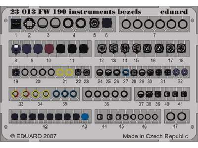 Fw 190 instruments bezels 1/24 - image 1