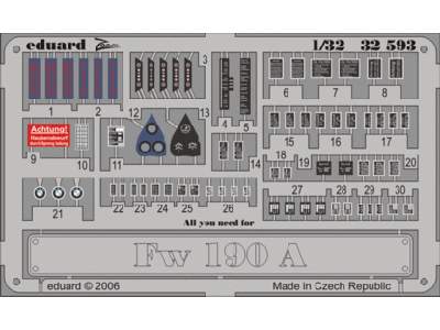 Fw 190 placards 1/32 - image 1