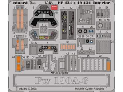 Fw 190A-6 interior S. A. 1/48 - Hasegawa - - image 1