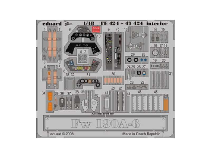 Fw 190A-6 interior S. A. 1/48 - Hasegawa - - image 1