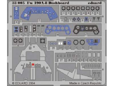 Fw 190A-8 dashboard 1/32 - Hasegawa - image 1