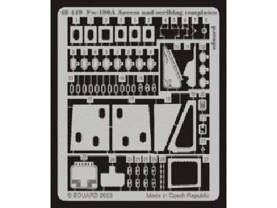 Fw 190A access and scribing templates 1/48 - Tamiya - image 1