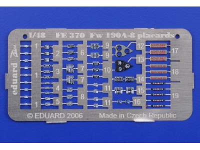 Fw 190A/ F placards 1/48 - Eduard - - image 2