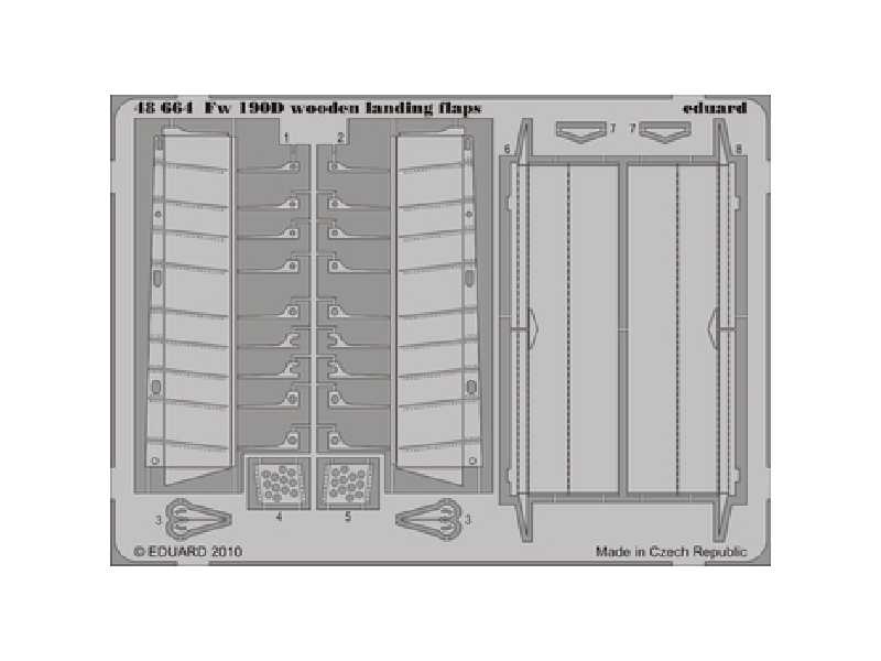 Fw 190D wooden landing flaps 1/48 - Eduard - image 1