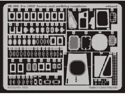 Fw 190F access and scribing templates 1/48 - Tamiya - image 1