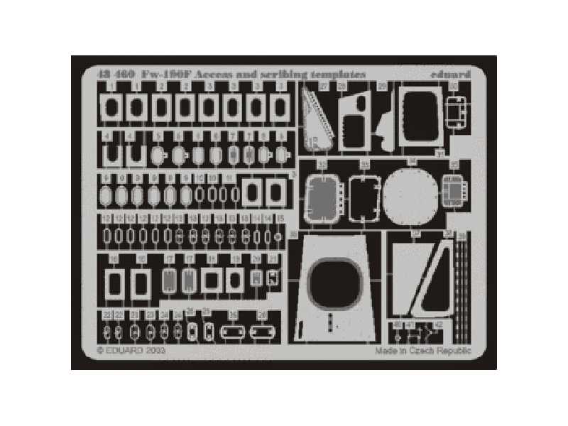 Fw 190F access and scribing templates 1/48 - Tamiya - image 1