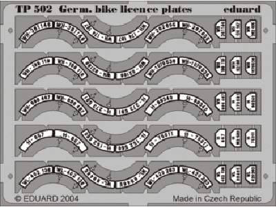 German Bike Licence Plates 1/35 - image 1