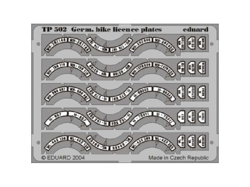 German Bike Licence Plates 1/35 - image 1