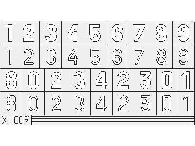  German Numbers Large 1/35 - masks - image 1