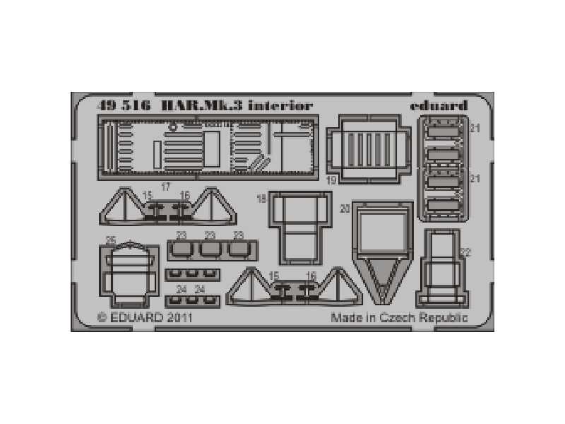 HAR.  Mk.3 interior S. A. 1/48 - Hasegawa - image 1