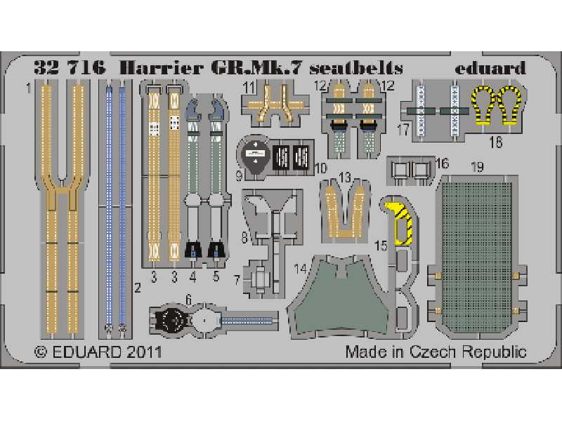 Harrier GR. Mk.7 seatbelts 1/32 - Trumpeter - image 1