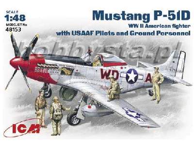 Mustang P-51B with USAAF Pilots and Ground Personnel - image 1