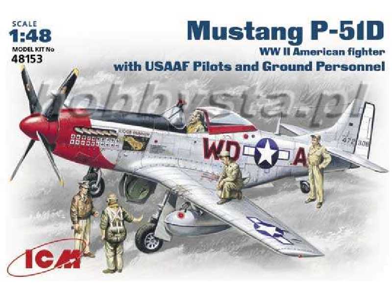 Mustang P-51B with USAAF Pilots and Ground Personnel - image 1