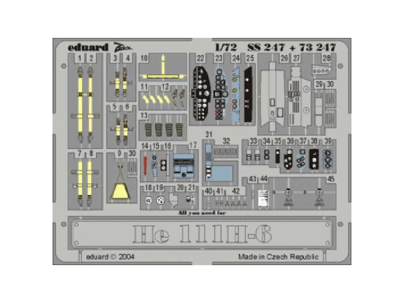 He 111H-6 interior 1/72 - Hasegawa - image 1