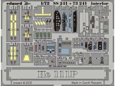 He 111P interior 1/72 - Hasegawa - image 1