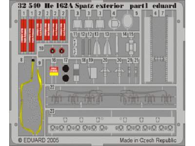 He 162A Spatz exterior 1/32 - Revell - image 1