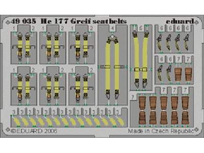 He 177 Greif seatbelts 1/48 - CMK / MPM - image 1