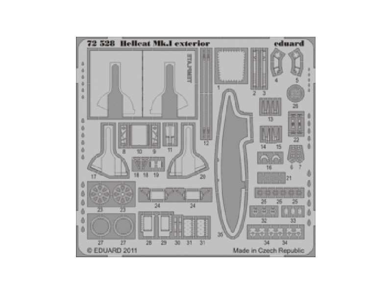 Hellcat Mk. I exterior 1/72 - Eduard - image 1