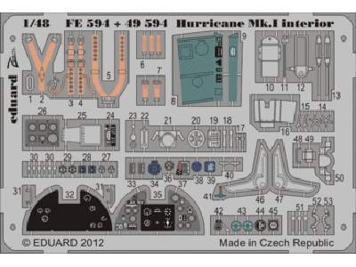 Hurricane Mk. I interior S. A. 1/48 - Italeri - - image 1