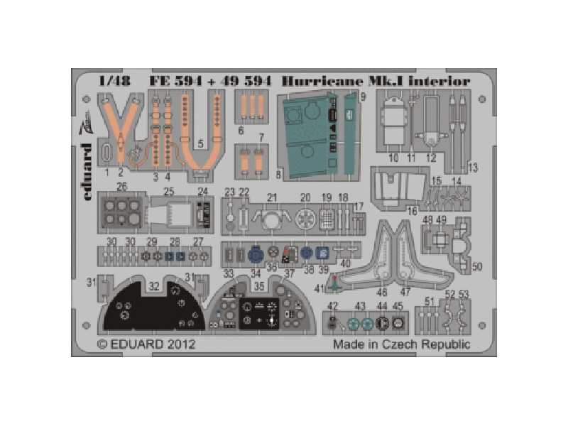 Hurricane Mk. I interior S. A. 1/48 - Italeri - - image 1