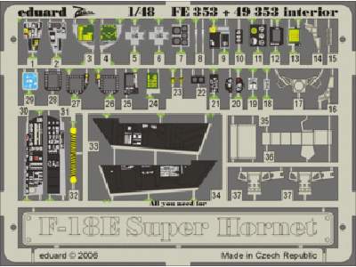 F-18E interior 1/48 - Hasegawa - - image 1