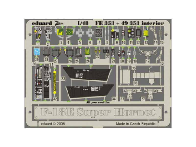 F-18E interior 1/48 - Hasegawa - - image 1