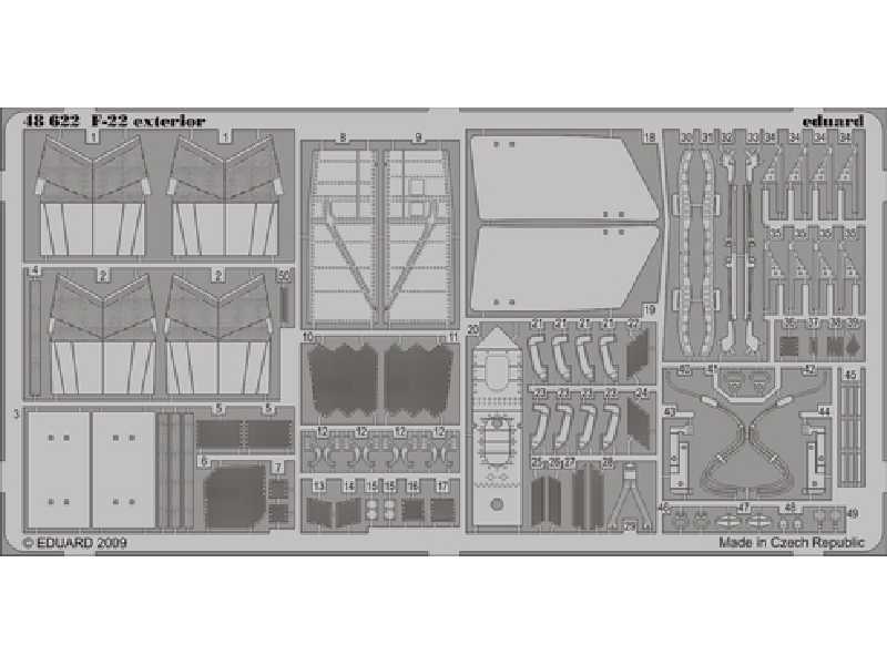 F-22 exterior 1/48 - Academy Minicraft - image 1