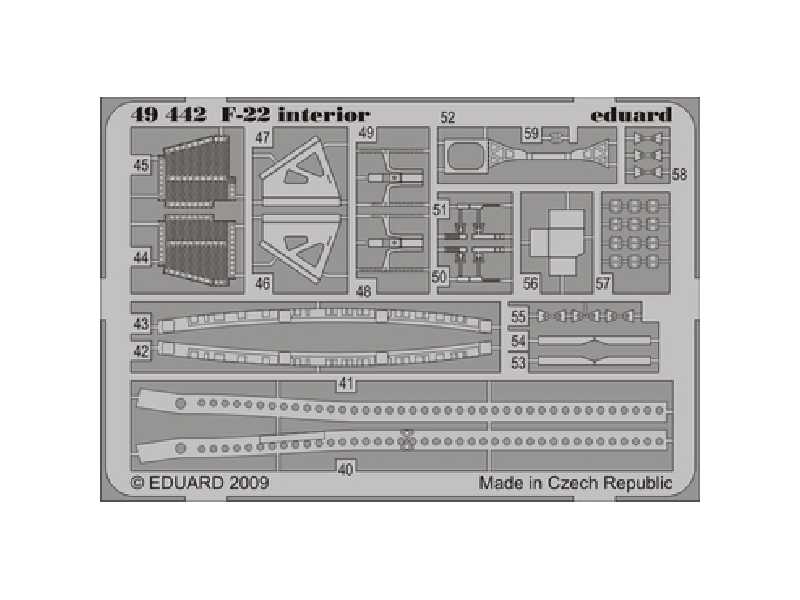 F-22 interior S. A. 1/48 - Academy Minicraft - image 1 F-22 interior S. A. 1/48 - Academy Minicraft - image 1